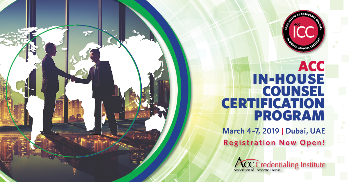 
        
            Expired
        ACC In-house Counsel Certification Program