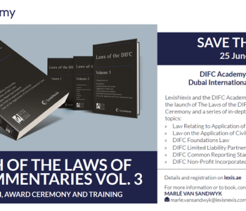 
        
            Expired
        Launch of the Laws of the DIFC Commentaries Vol. 3
