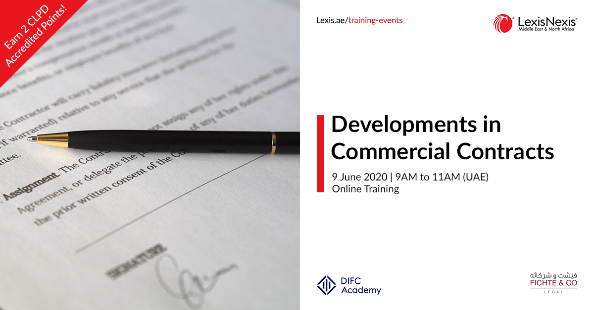 Developments in Commercial Contracts | 9 June 2020, Online Training