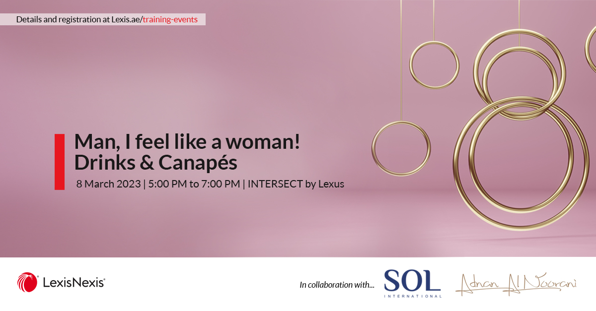 Man, I feel like a woman! Drinks & Canapés | 08 March 2023 | 05:00PM to 07:00PM (Gulf Standard Time) Man, I feel like a woman! Drinks & Canapés | 08 March 2023 | 05:00PM to 07:00PM (Gulf Standard Time)