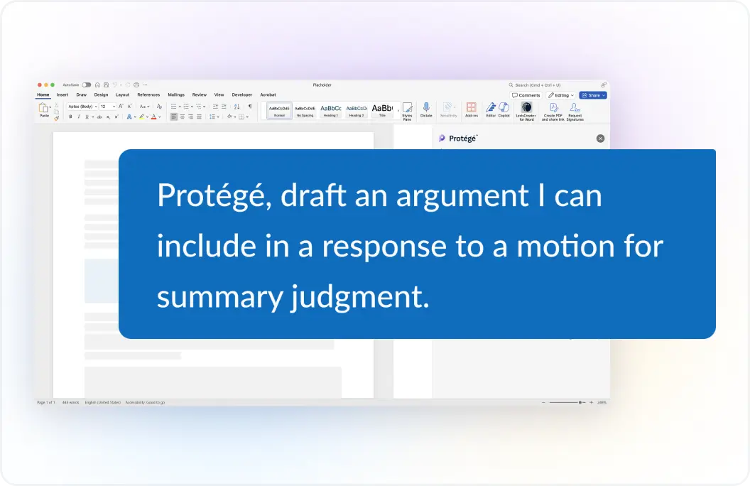 Full Document Legal Drafting in Microsoft Word